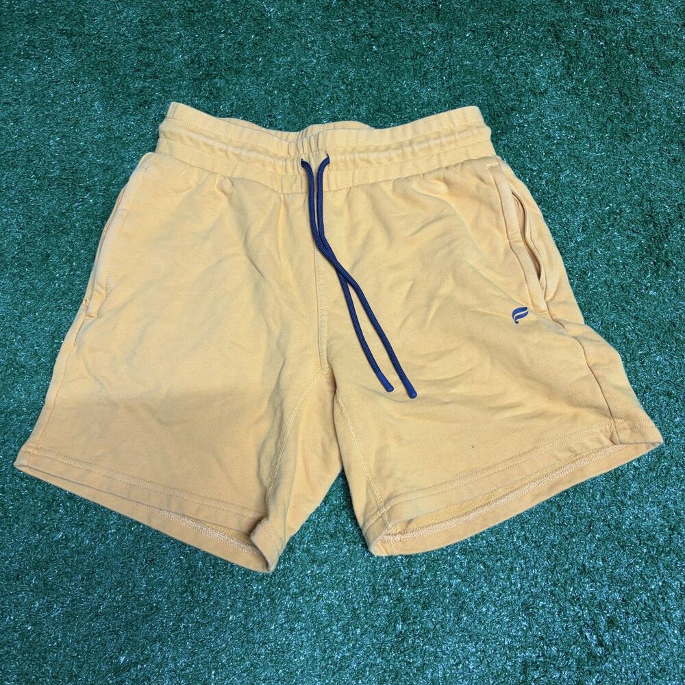 Fabletics Men’s Warm Yellow Shorts Small Athletic Lightweight Lounge